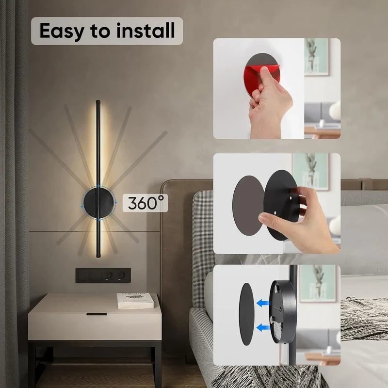 Moderne LED Wandleuchte Mond und Stern Design für Kinderzimmer und Schlafzimmer