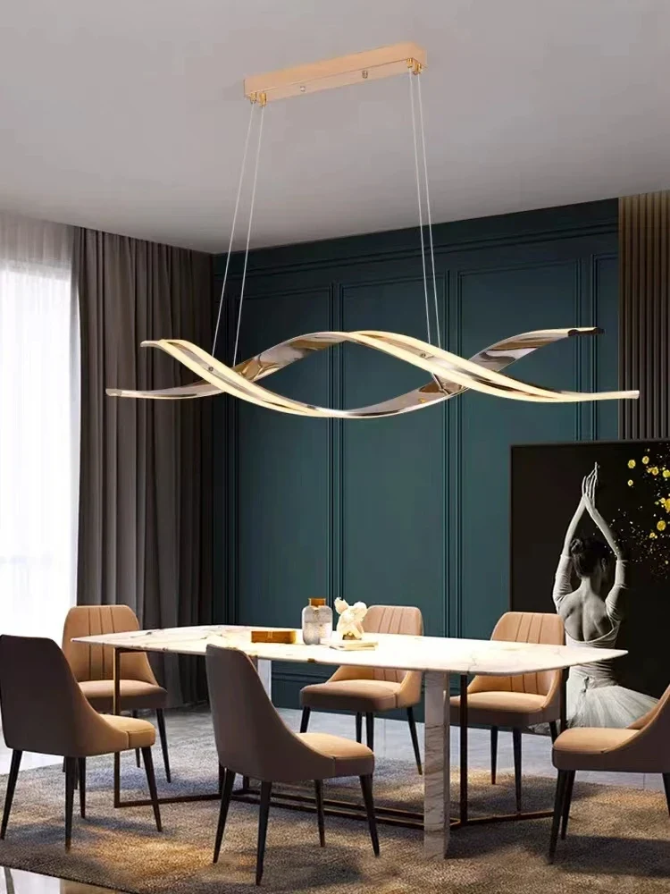 Moderner Geometrischer LED Kronleuchter Dreidimensional für Esszimmer und Küche