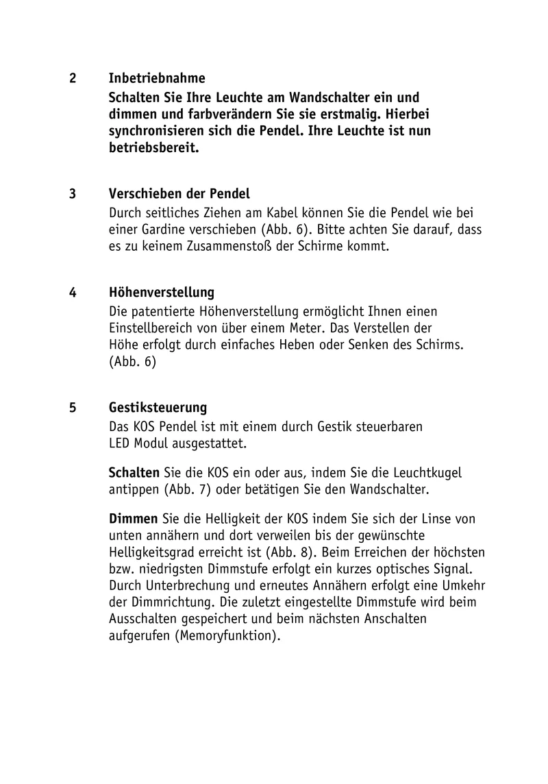 Pendelleuchte KOS Quattro 200cm