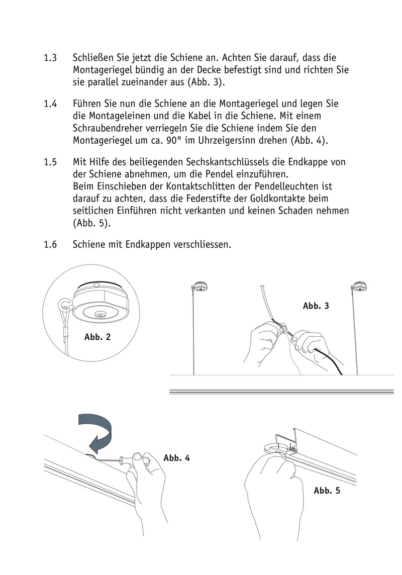 Pendelleuchte KOS Quattro 150cm