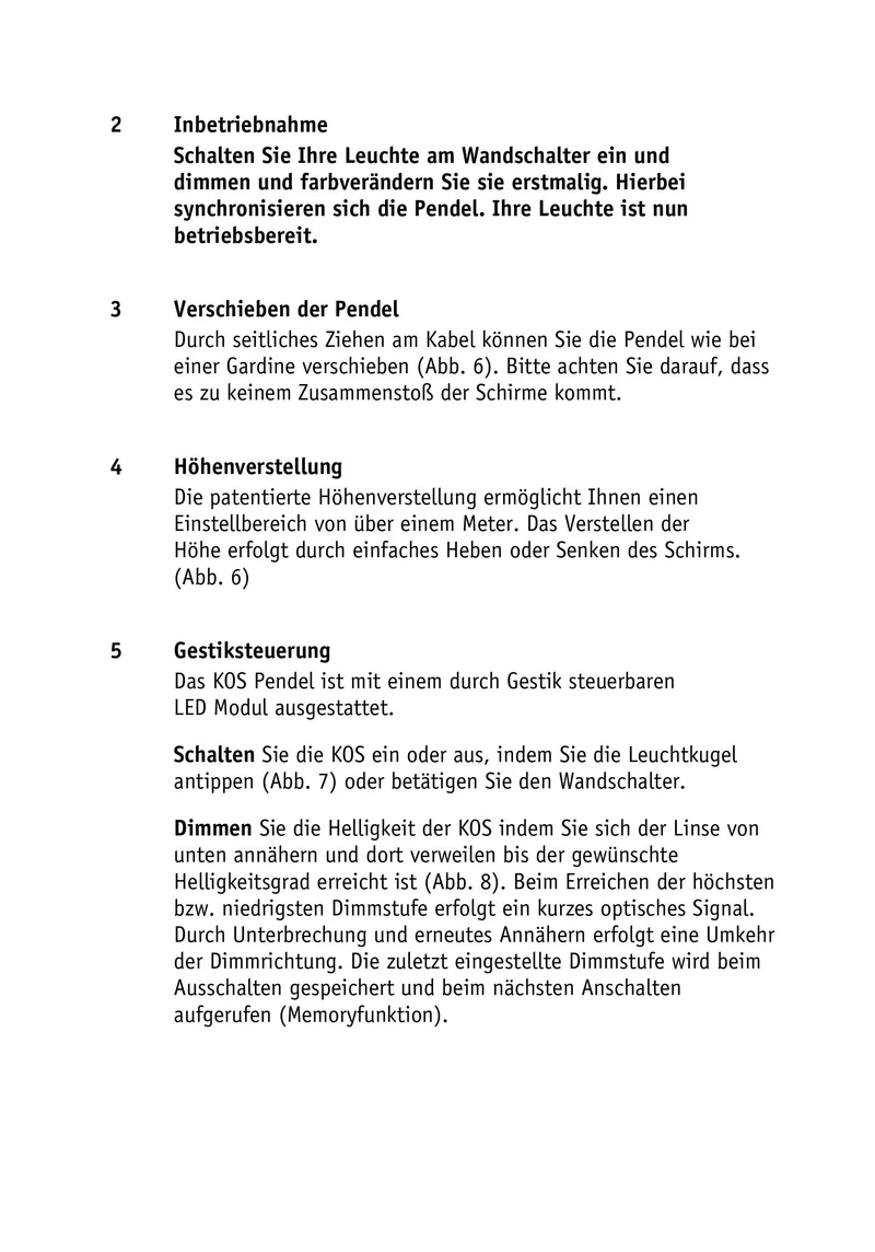 Pendelleuchte KOS Quattro 150cm