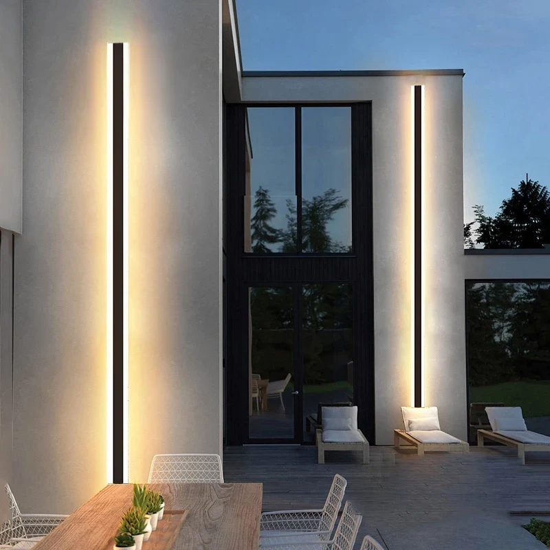 Moderne Lineare LED Außenwandleuchte für Garten und Veranda
