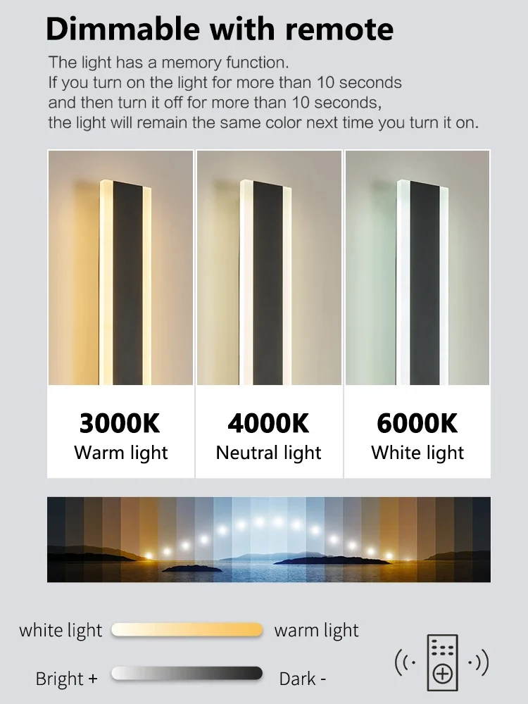 Minimalistischer Langer LED Streifen Wandleuchte für moderne Außenbereiche