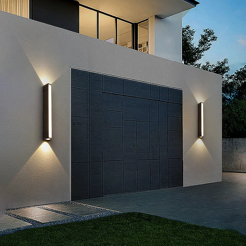 Moderne LED Lineare Außenwandleuchte für Garten und Veranda