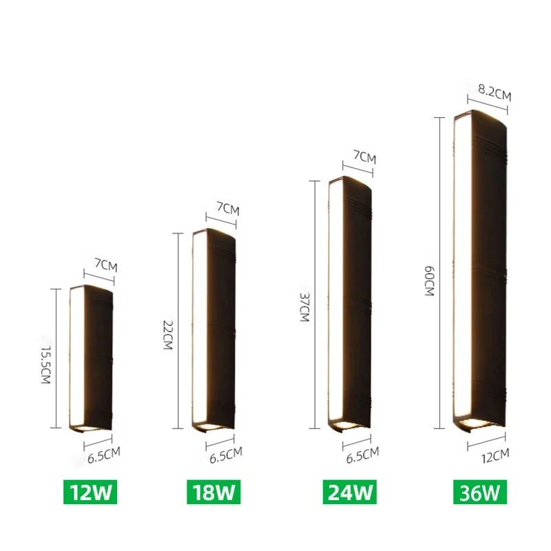 Moderne LED Lineare Außenwandleuchte für Garten und Veranda