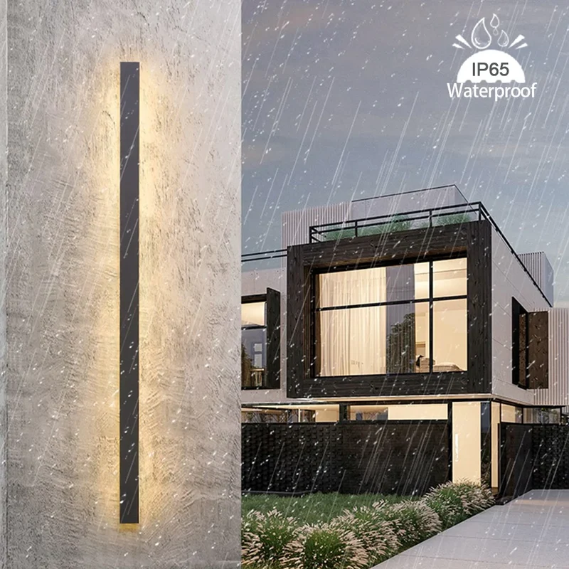 Moderne LED Außenwandleuchte mit Bewegungsmelder für Garten und Terrasse