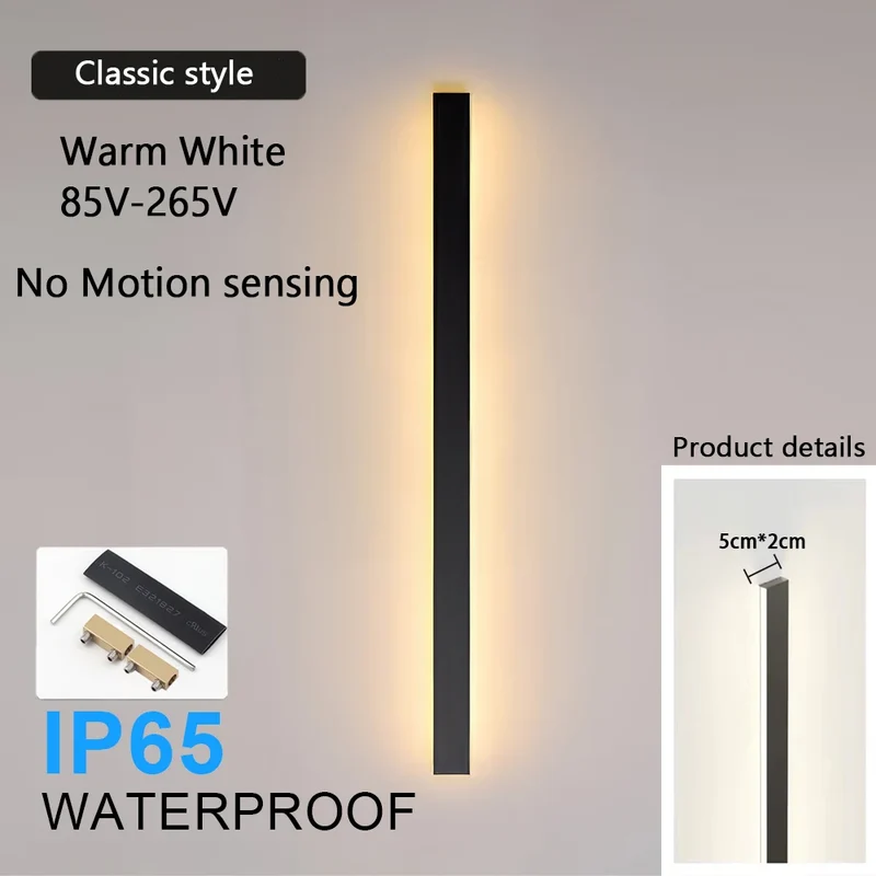 Moderne LED Außenwandleuchte mit Bewegungsmelder für Garten und Terrasse