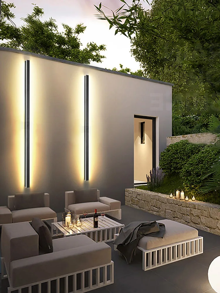 Minimalistische LED Außenwandleuchte für modernes Garten und Terrasse