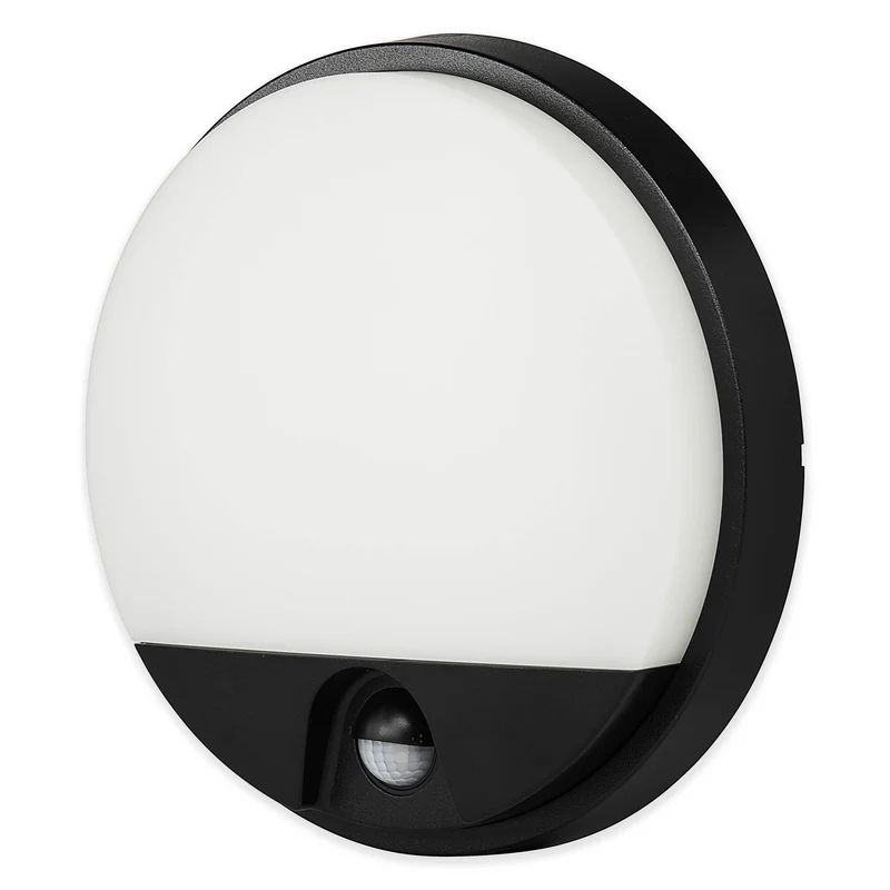 LED Wandleuchte mit Bewegungsmelder rund Außen-Strahler Wandstrahler Wand-Spot