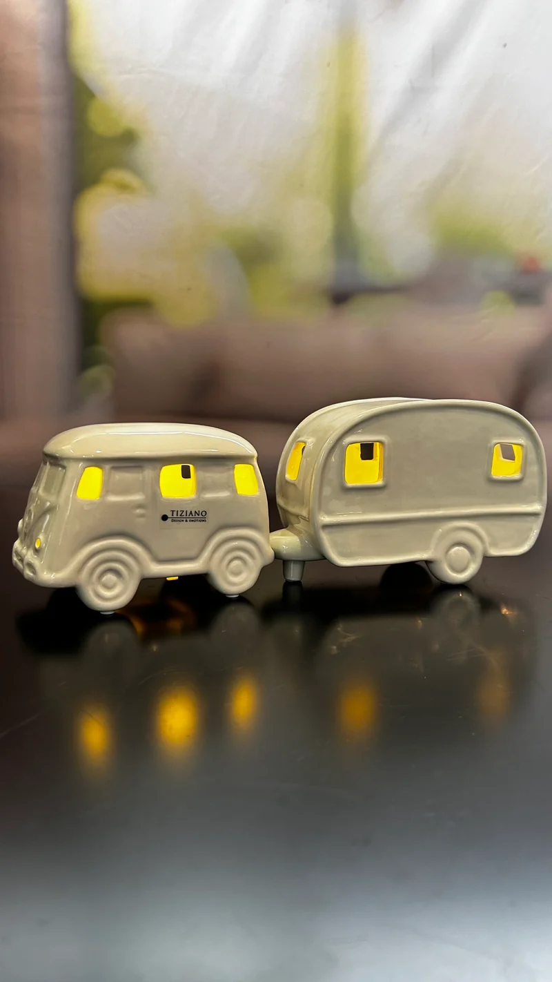 Deko Bus Caso LED creme-weiß