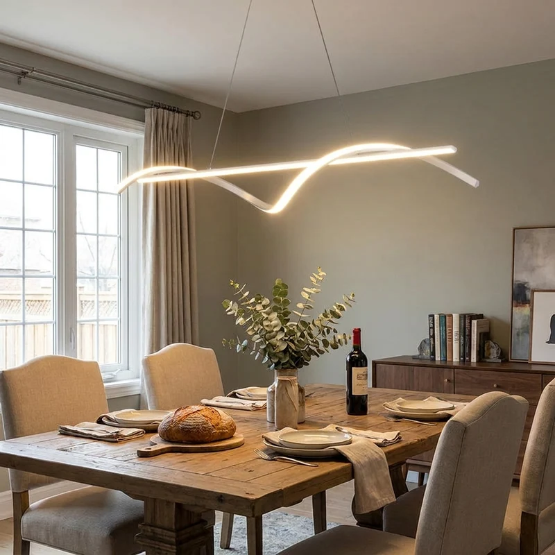 Minimalistisches LED Pendelleuchte Ultraschlank für Moderne Wohnräume