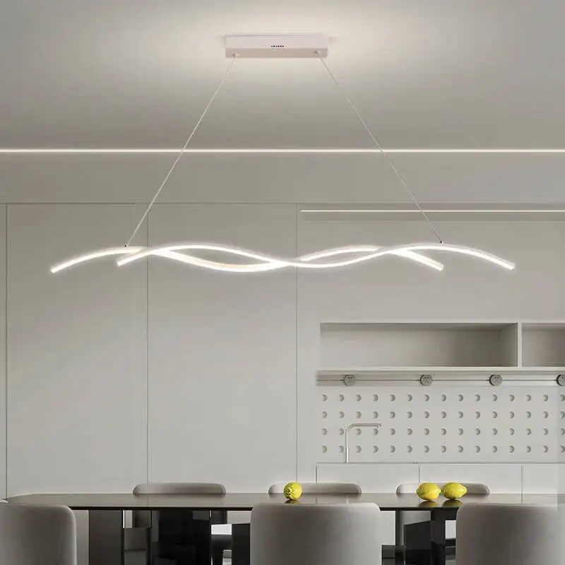 Modernes Minimalistisches LED Pendelleuchte Langgestreckt für Restaurant und Hotel
