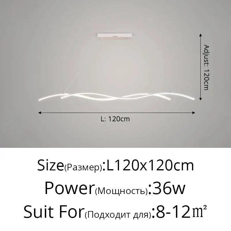Modernes Minimalistisches LED Pendelleuchte Langgestreckt für Restaurant und Hotel