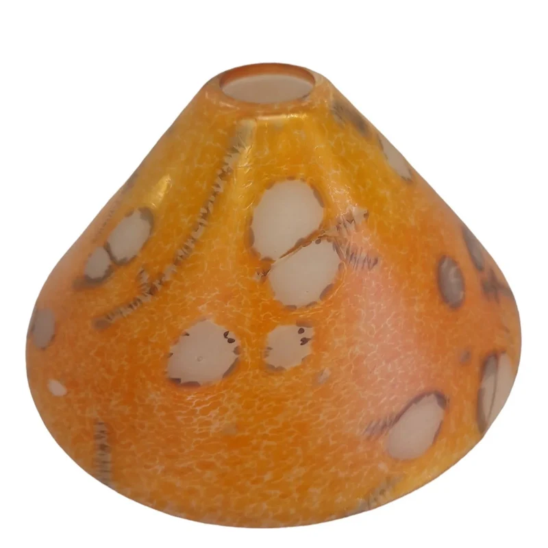 Bruck Lampenglas Ersatzglas – handbemalter Glas-Lampenschirm in Orange Perlmutt