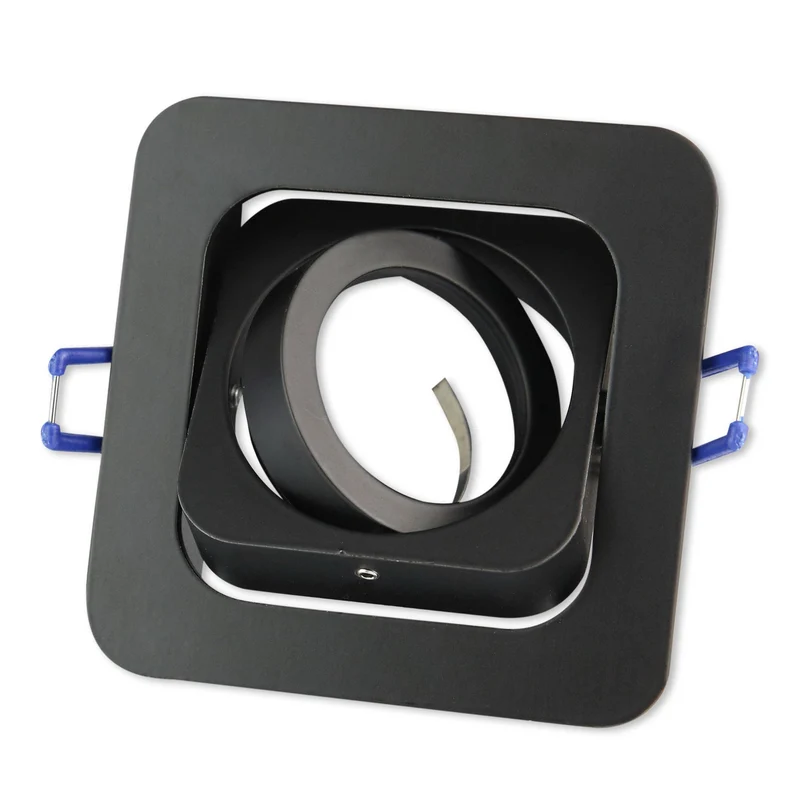 LED Einbaustrahler eckig schwenkbar und neigbar 3-6,5 Watt 230V 80x80 mm Bohrloch