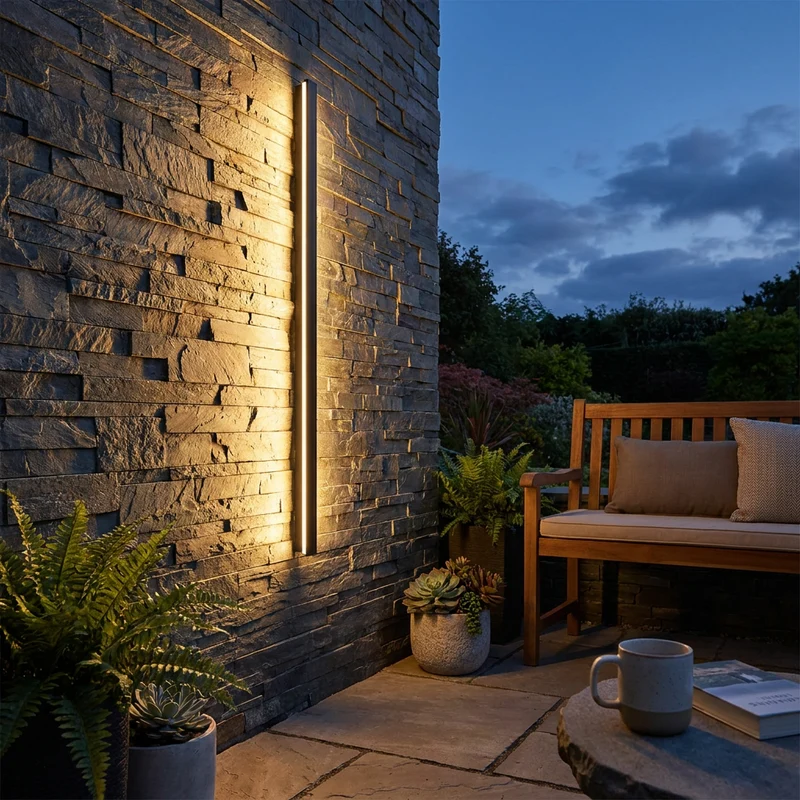 Moderne LED Außenwandleuchte für Garten Terrasse und Veranda IP65