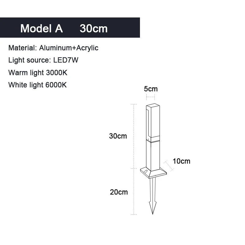Moderne LED Wegeleuchte aus Aluminium für Gartenweg und Einfahrt