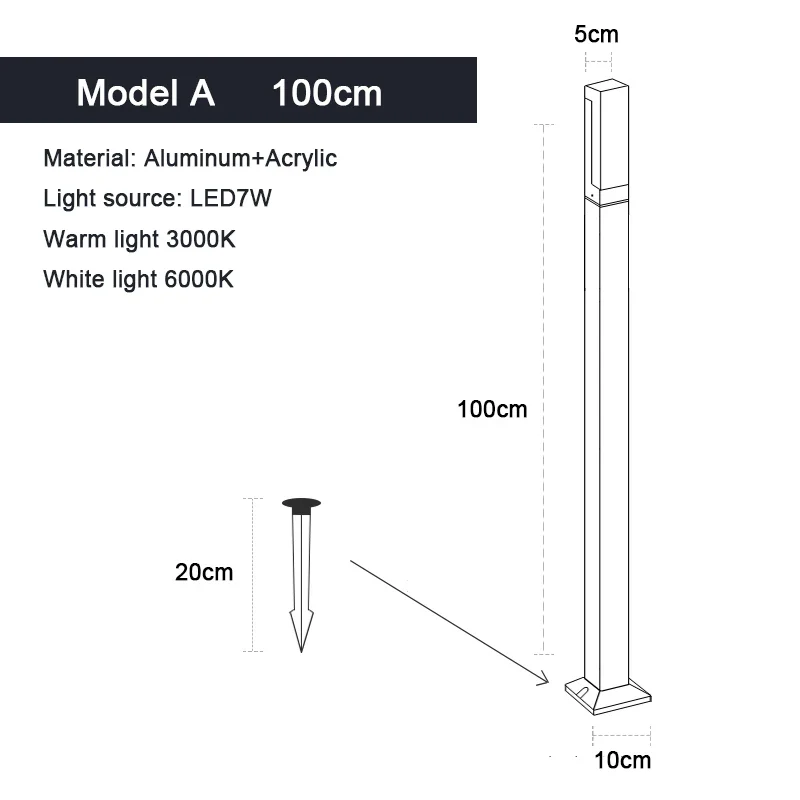 Moderne LED Wegeleuchte aus Aluminium für Gartenweg und Einfahrt