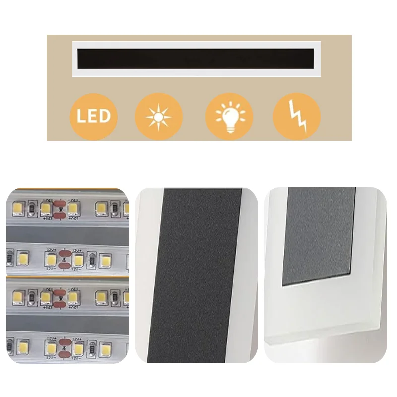 Moderne RGB LED Wandleuchte mit Fernbedienung für Innen und Außen