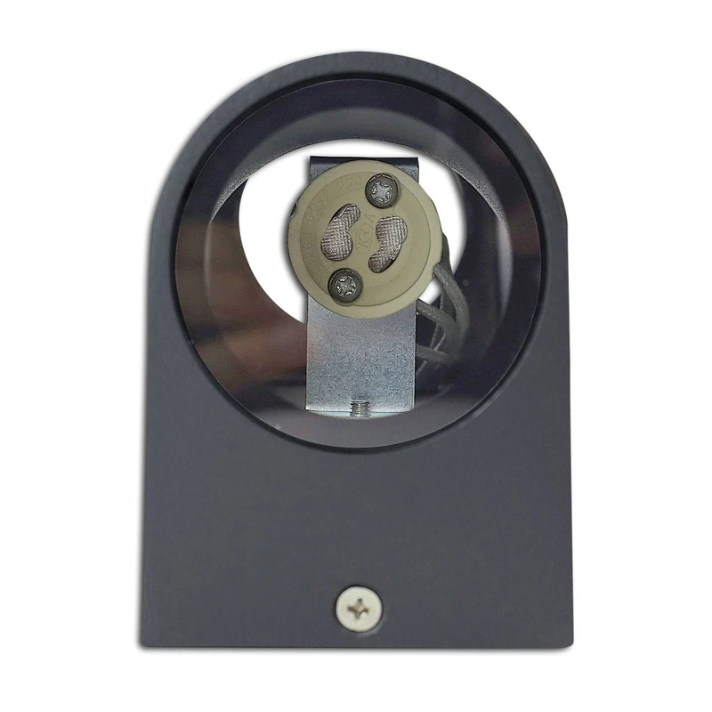 Wandleuchte Außen-Leuchte abgerundet Außenlampe IP44 Aluminium 2x GU10