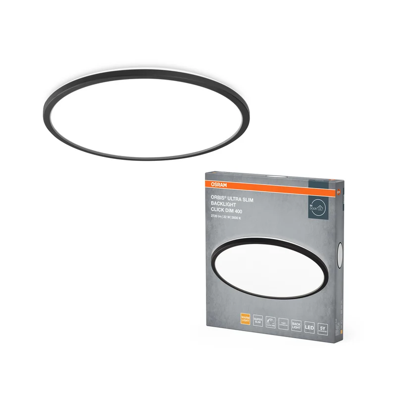 OSRAM ORBIS ClickDim Deckenleuchte 400mm, dimmbar,schwarz