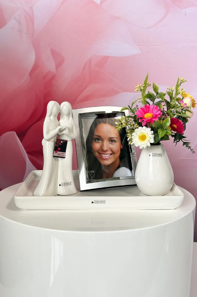 Dekoset Sendina mit Vase Rosalia und Alessa