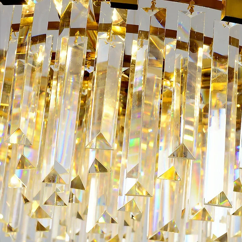 Moderner Gold Schwarz Kristall Kronleuchter Exklusiv für Luxushotel und Wohnzimmer