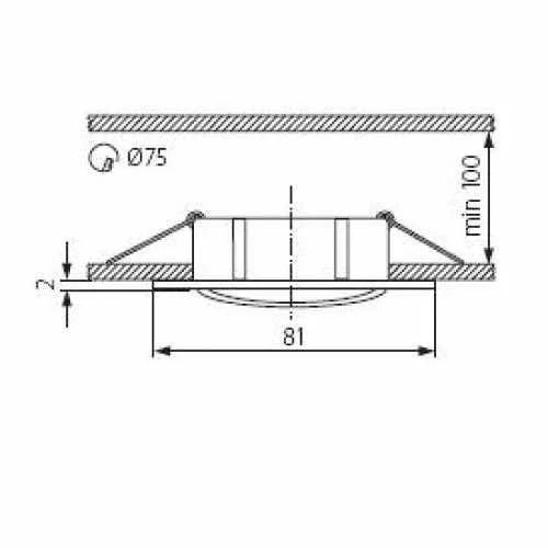LED Einbaustrahler NAVI CTX-DT10 Chrom rund schwenkbar GX5.3 MR16 Ø81 mm Kanlux