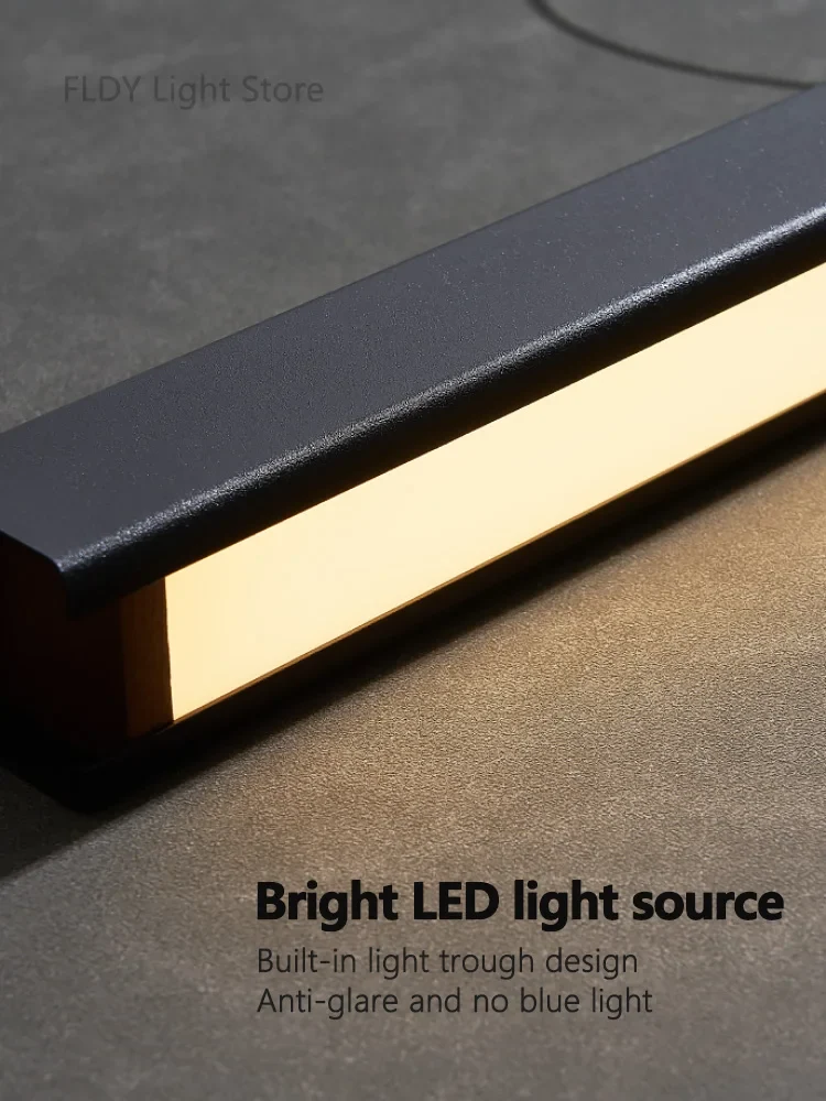 Modernes Nordisches LED Linear Kronleuchter Bürotauglich für Esszimmer und Büro