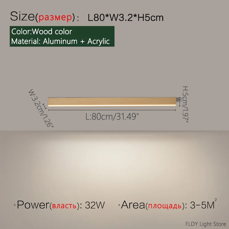 Nordische LED Lichtleiste Deckenleuchte für Küche und Wohnzimmer 60–200cm
