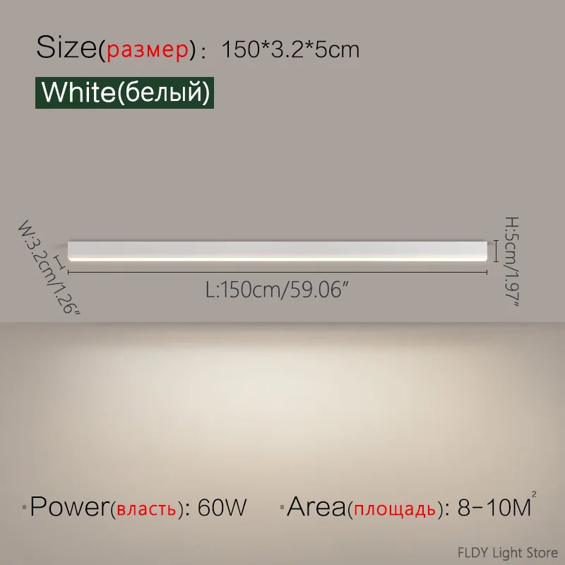 Nordische LED Lichtleiste Deckenleuchte für Küche und Wohnzimmer 60–200cm