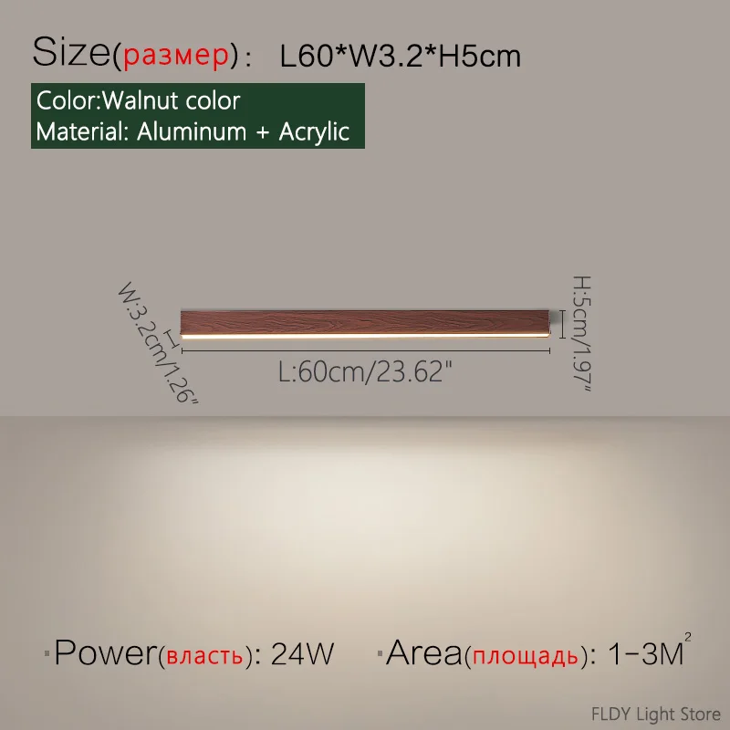 Nordische LED Lichtleiste Deckenleuchte für Küche und Wohnzimmer 60–200cm