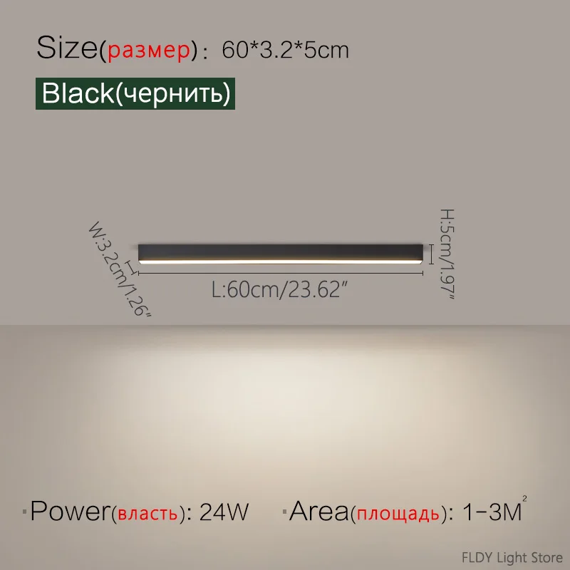 Nordische LED Lichtleiste Deckenleuchte für Küche und Wohnzimmer 60–200cm