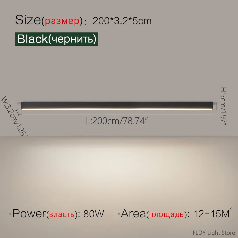 Nordische LED Lichtleiste Deckenleuchte für Küche und Wohnzimmer 60–200cm