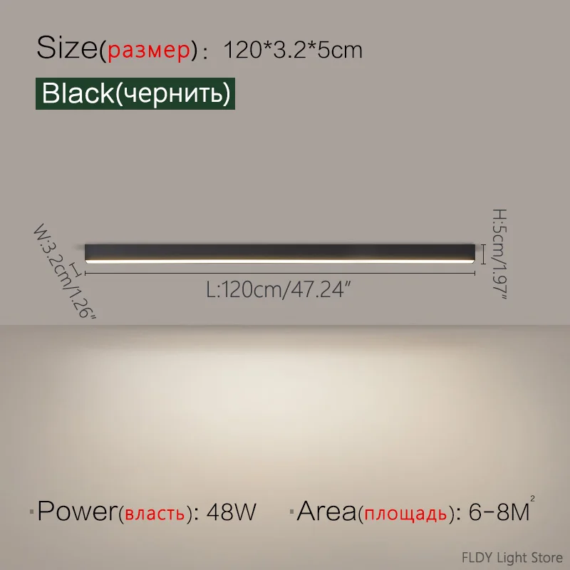 Nordische LED Lichtleiste Deckenleuchte für Küche und Wohnzimmer 60–200cm