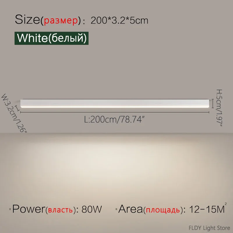 Nordische LED Lichtleiste Deckenleuchte für Küche und Wohnzimmer 60–200cm