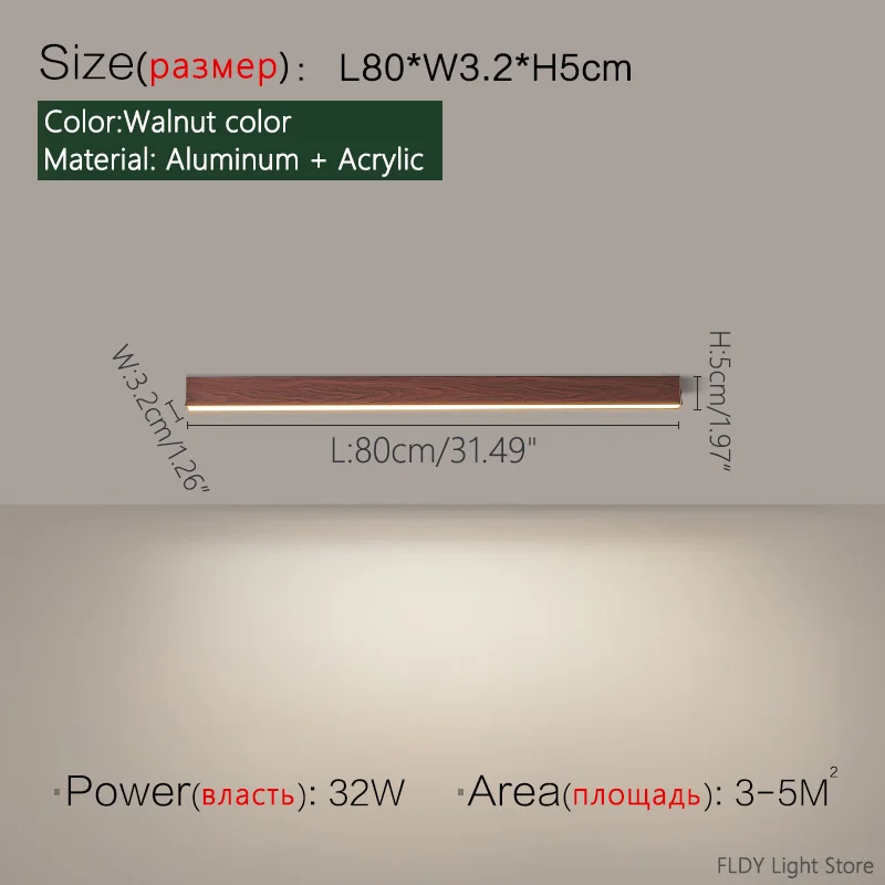 Nordische LED Lichtleiste Deckenleuchte für Küche und Wohnzimmer 60–200cm