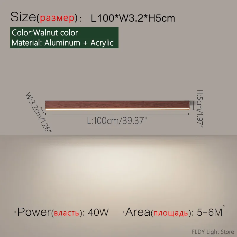 Nordische LED Lichtleiste Deckenleuchte für Küche und Wohnzimmer 60–200cm