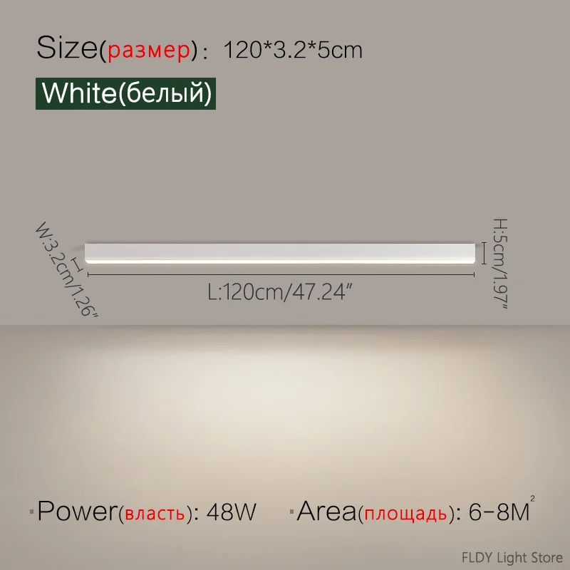 Nordische LED Lichtleiste Deckenleuchte für Küche und Wohnzimmer 60–200cm