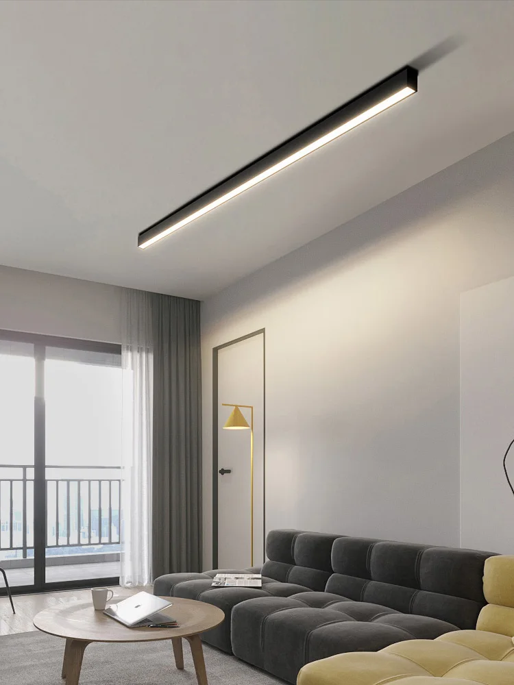 Minimalistisches LED Lichtband Deckenleuchte für Wohnzimmer und Büro 40–120cm