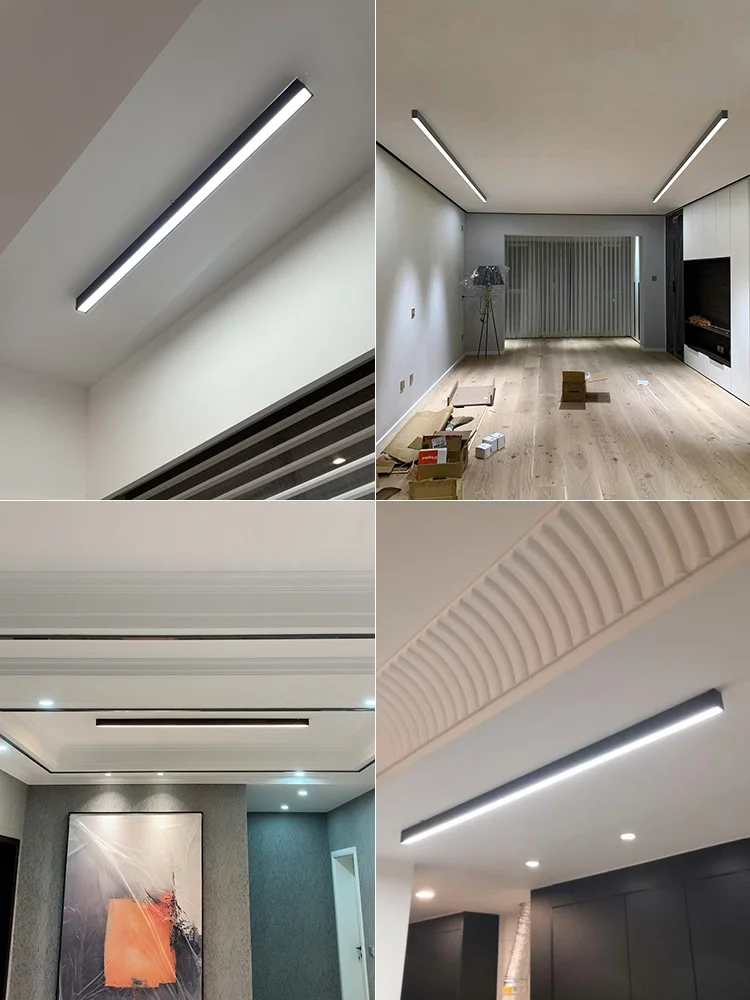 Minimalistisches LED Lichtband Deckenleuchte für Wohnzimmer und Büro 40–120cm