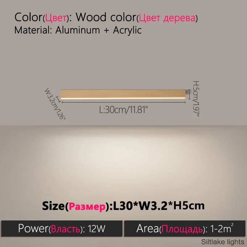Minimalistisches LED Lichtband Deckenleuchte für Wohnzimmer und Büro 40–120cm