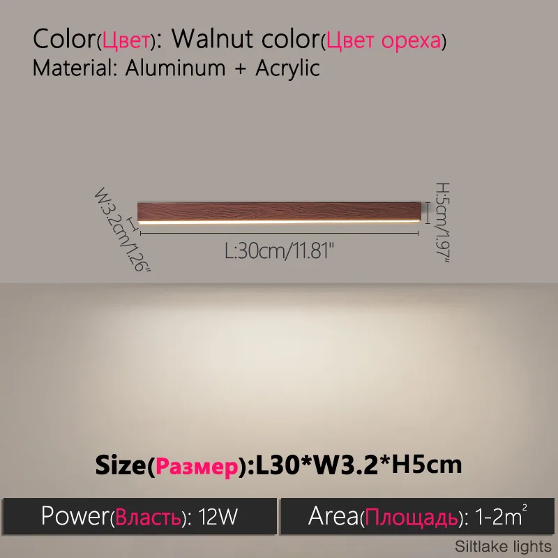 Minimalistisches LED Lichtband Deckenleuchte für Wohnzimmer und Büro 40–120cm