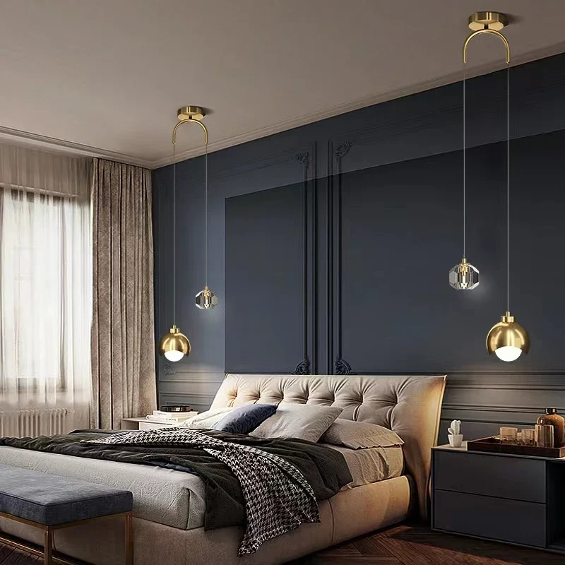Moderne Kristall Pendelleuchte Romantisch für Schlafzimmer und Ankleidezimmer