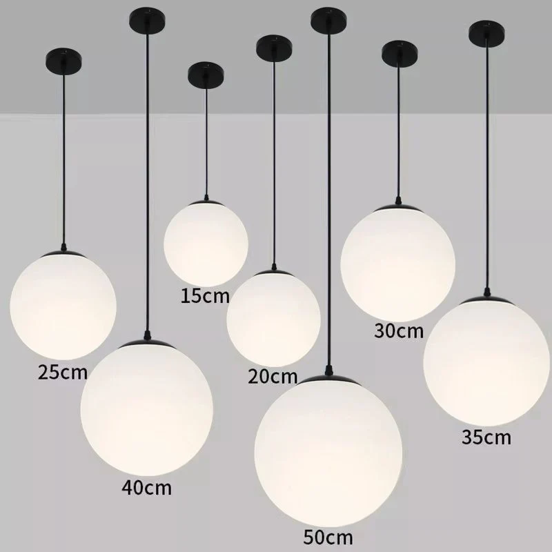 Nordische Glas Kugelleuchte Pendelleuchte Messing für Wohnzimmer und Flur Klassisch