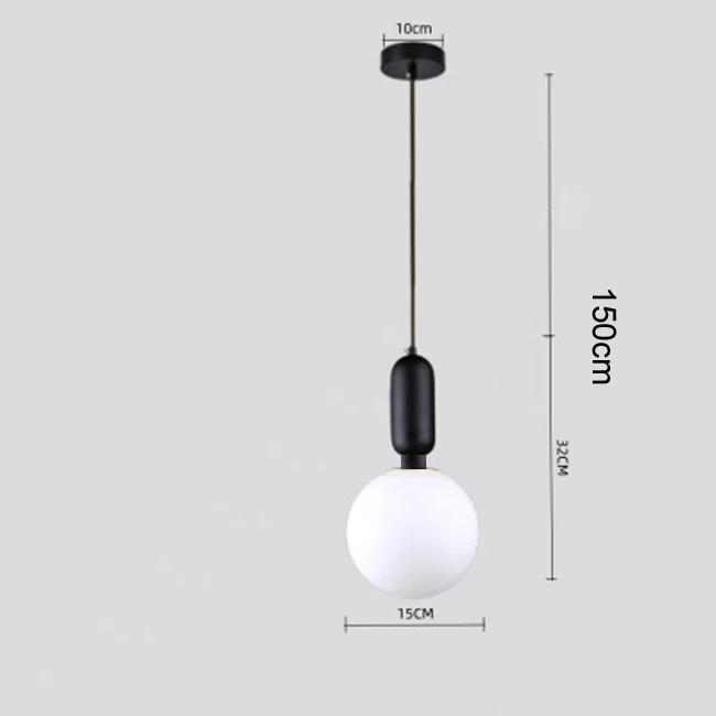 Nordische Glas Kugelleuchte Pendelleuchte Messing für Wohnzimmer und Flur Klassisch