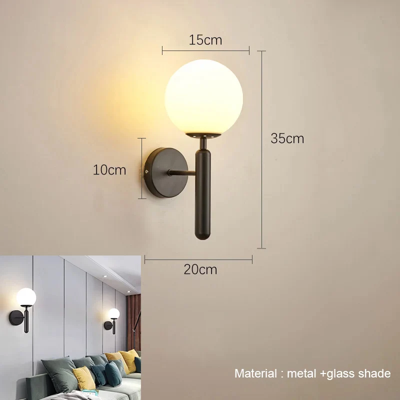 Nordische Glas Kugelleuchte Pendelleuchte Messing für Wohnzimmer und Flur Klassisch