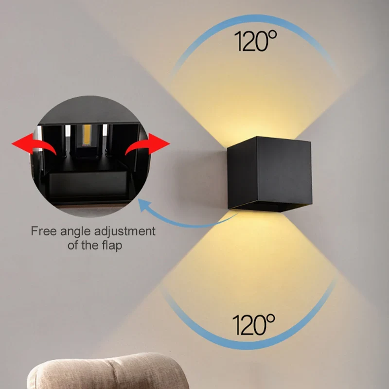 Moderne LED Wandleuchte Schwenkbar für Schlafzimmer Leseleuchte und Wohnzimmer