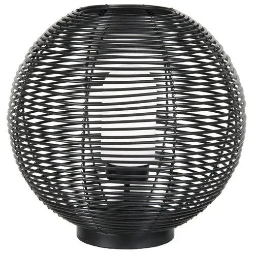 ESTO BALI 20 Außen-Tischlampe Boho – Kugel Ø 40 cm, Rattan-Optik braun, IP44, E27