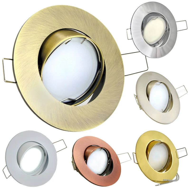 LED Einbaustrahler flach 3-6,5W Aluminium 230V Spot Einbauleuchte